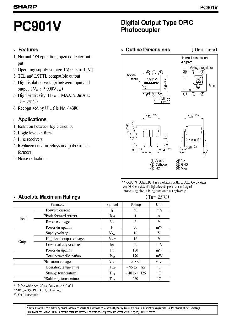 PC901V_237972.PDF Datasheet