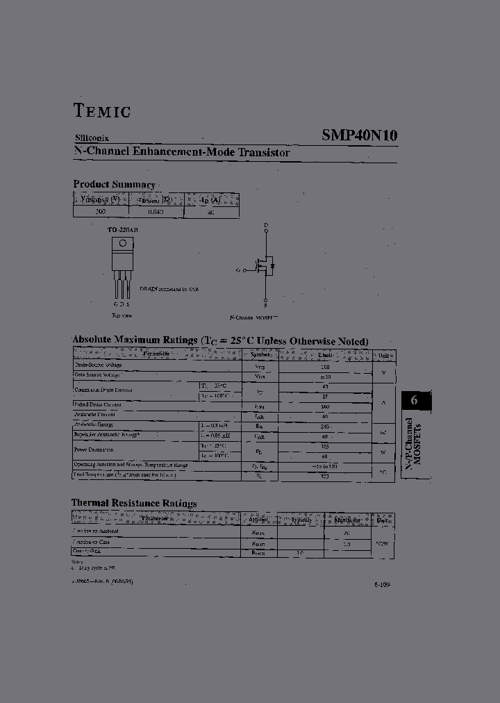 SMP40N10_215460.PDF Datasheet