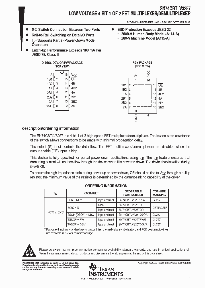 SN74CBTLV3257RGYR_238041.PDF Datasheet