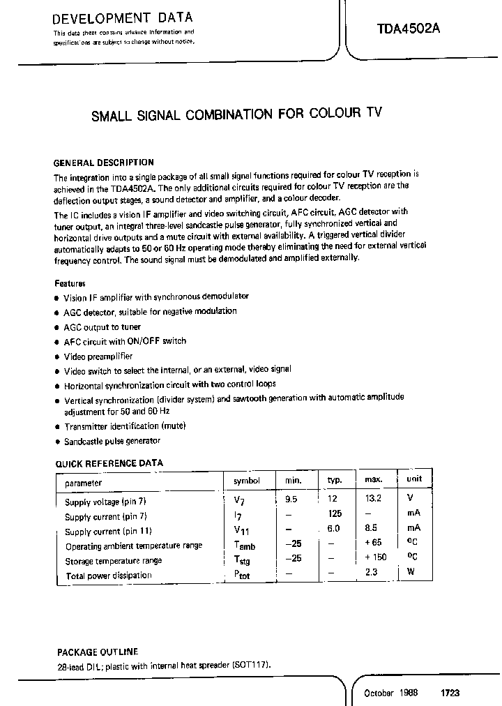 TDA4502A_257710.PDF Datasheet