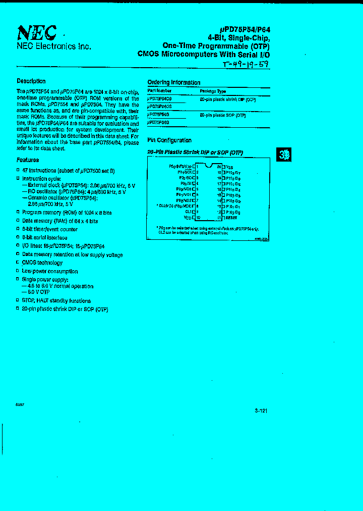 UPD75P54_224766.PDF Datasheet