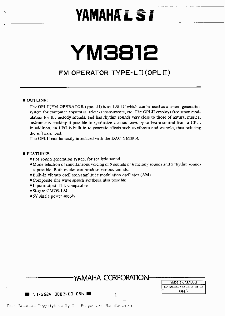 YM3812_246955.PDF Datasheet