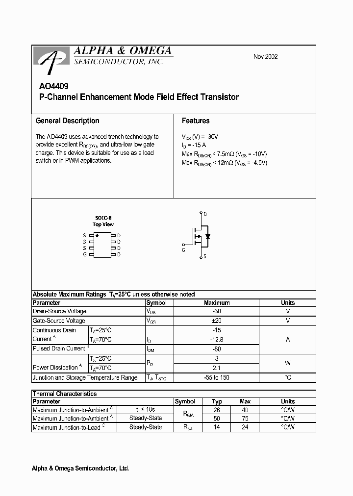 AO4409_203654.PDF Datasheet