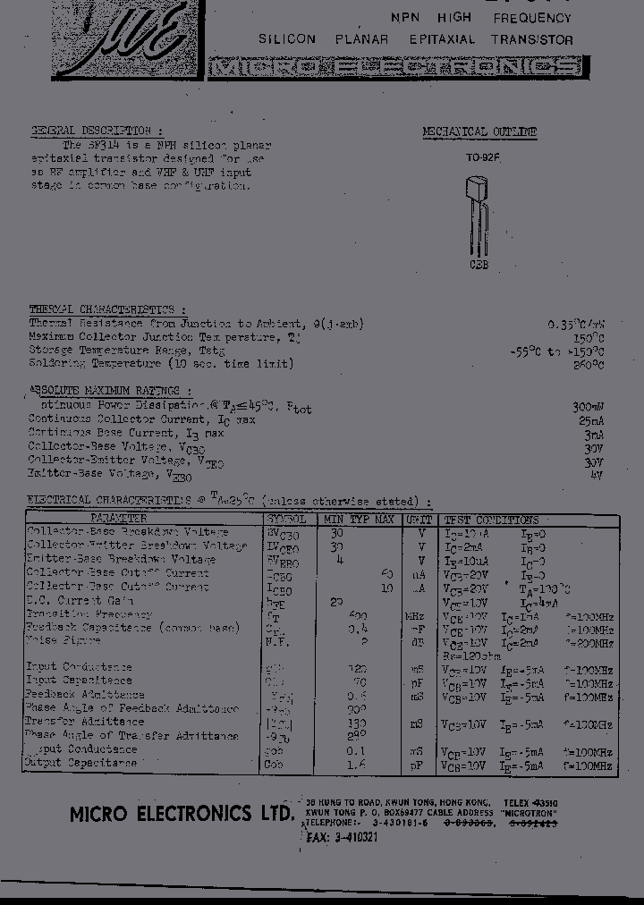BF314_238396.PDF Datasheet