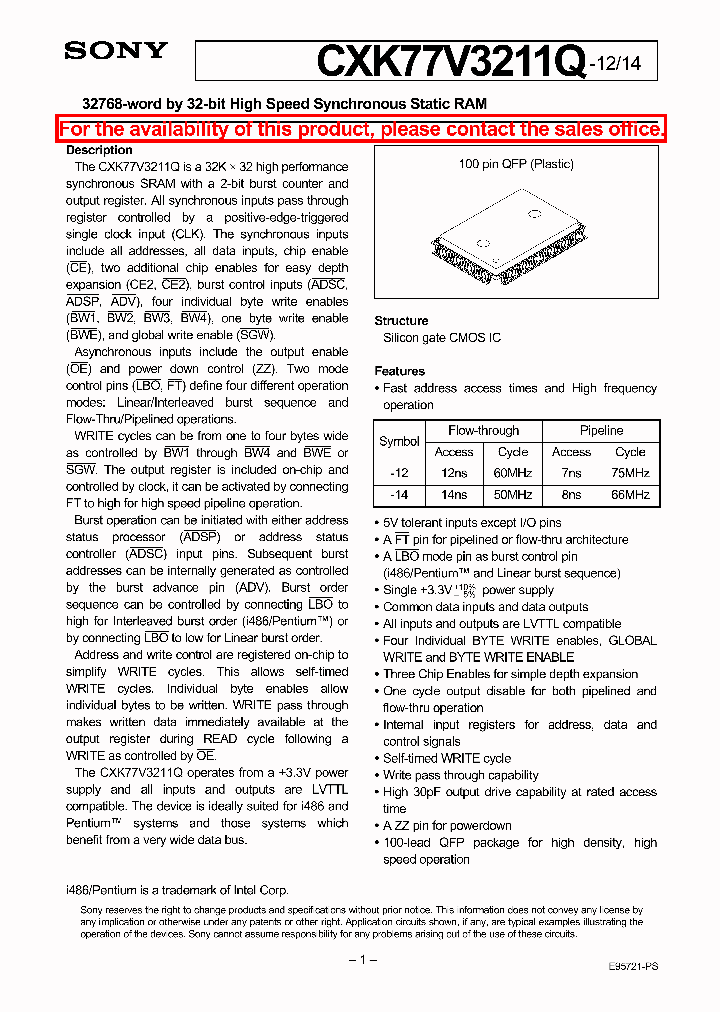 CXK77V3211_197304.PDF Datasheet