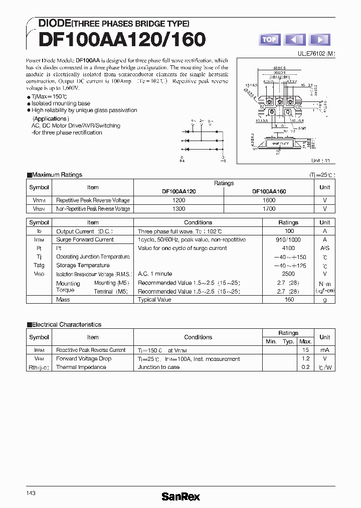 DF100AA160_218967.PDF Datasheet