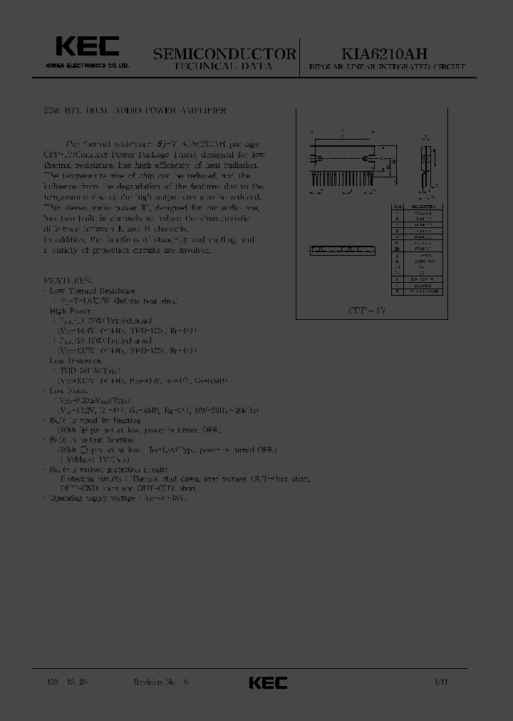 KIA6210AH_212275.PDF Datasheet
