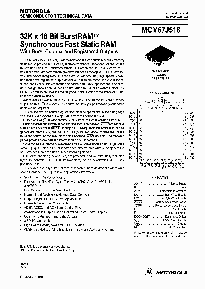 MCM67J518_212036.PDF Datasheet