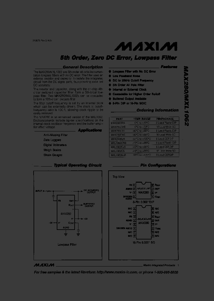 MAX280_46541.PDF Datasheet