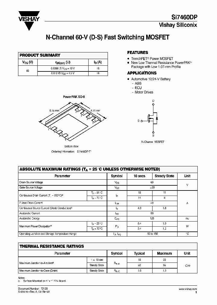 SI7460DP_230250.PDF Datasheet