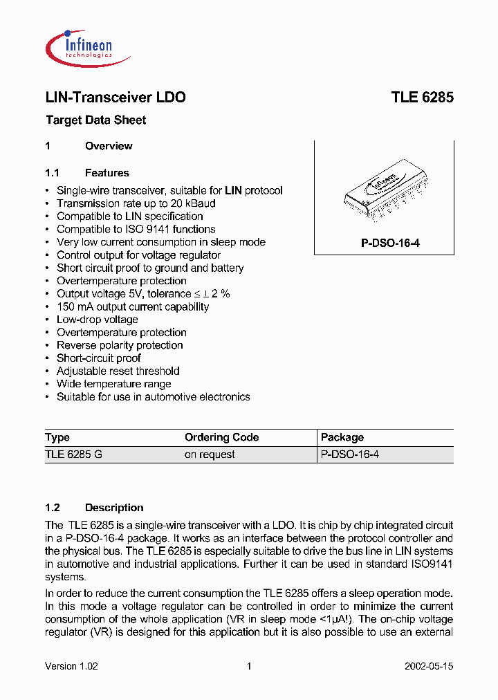 TLE6285_232862.PDF Datasheet