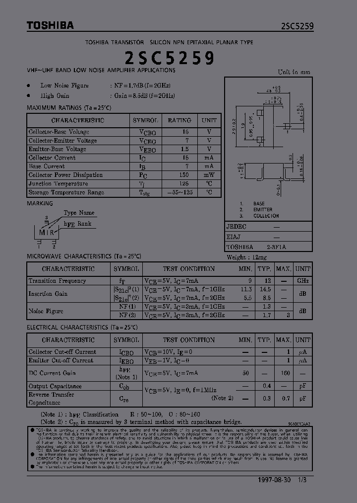 2SC5259_324320.PDF Datasheet