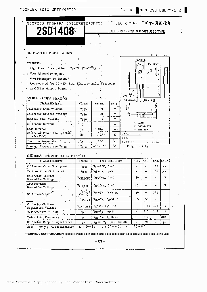 2SD1408_307619.PDF Datasheet