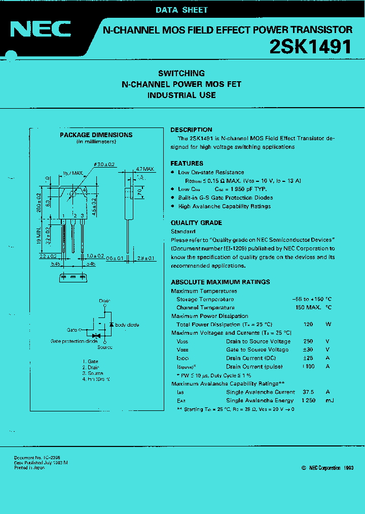 2SK1491_323789.PDF Datasheet