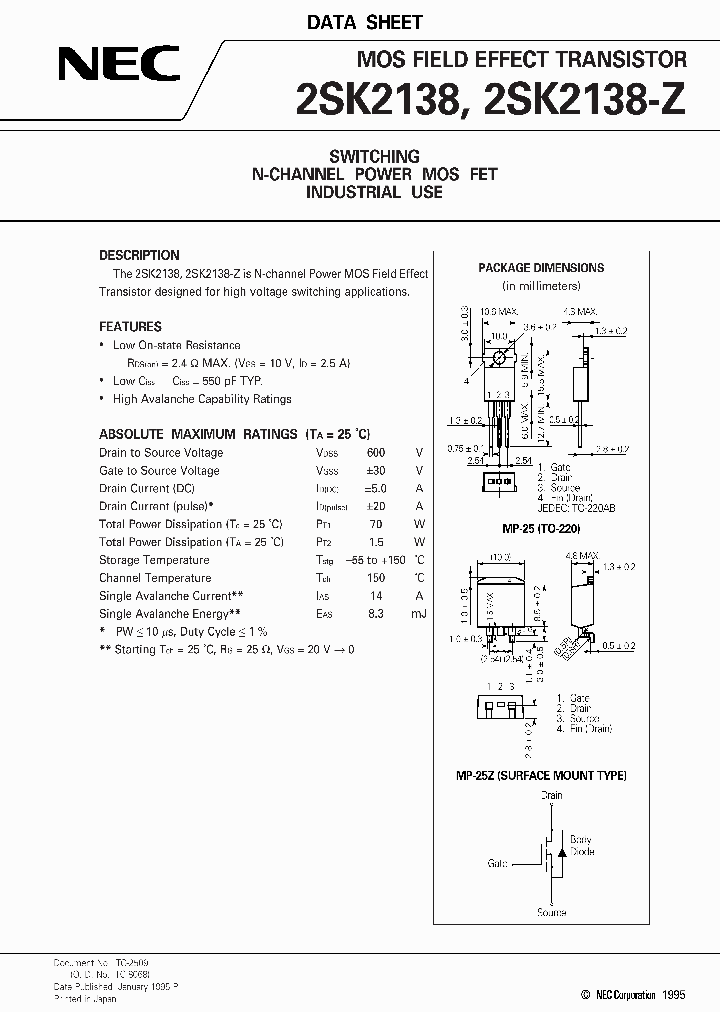 2SK2138-Z_191600.PDF Datasheet