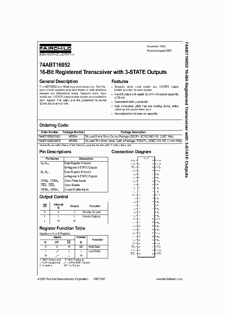 74ABT16952_322780.PDF Datasheet