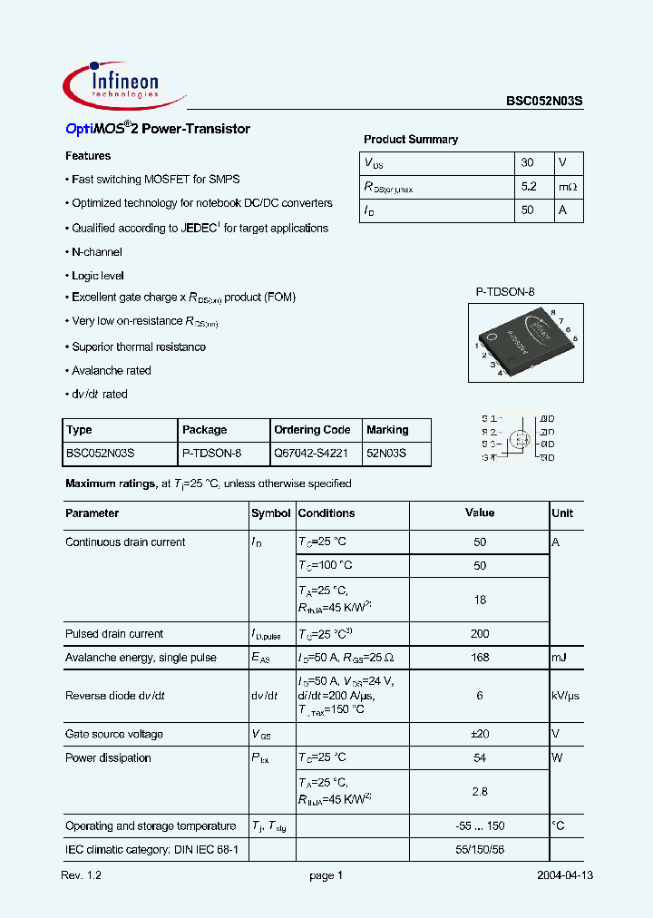 BSC052N03S_316781.PDF Datasheet