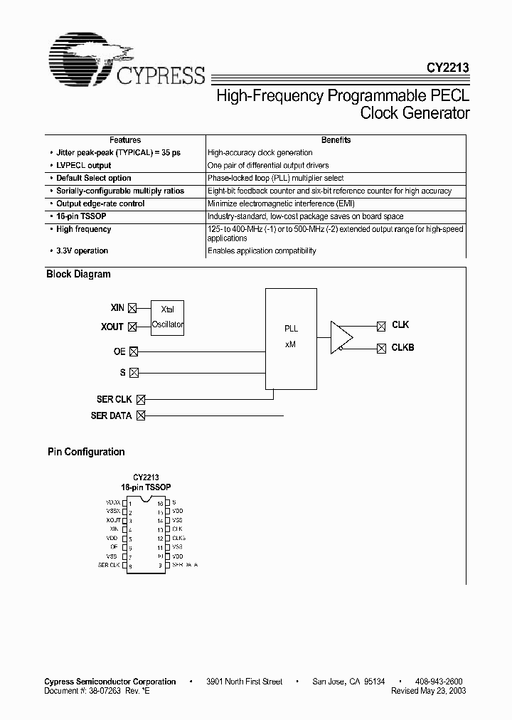 CY2213_328375.PDF Datasheet