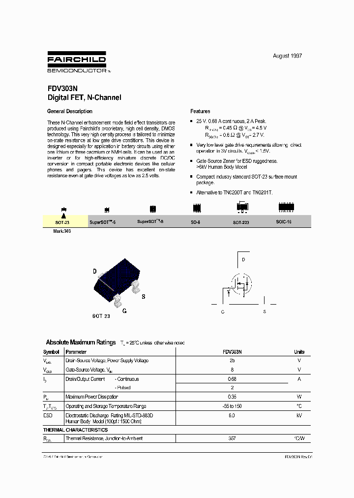 FDV303N_202277.PDF Datasheet