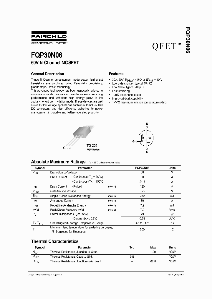 FQP30N06_348690.PDF Datasheet