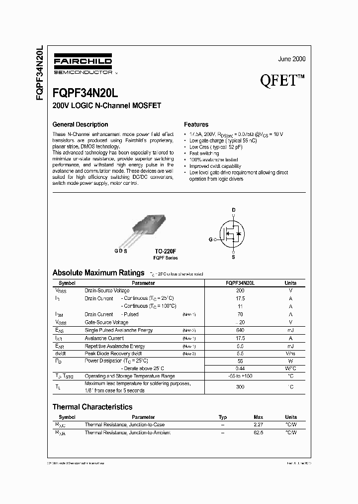 FQPF34N20L_334503.PDF Datasheet