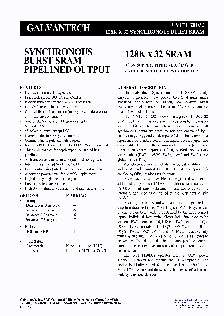 GVT71128D32_332999.PDF Datasheet