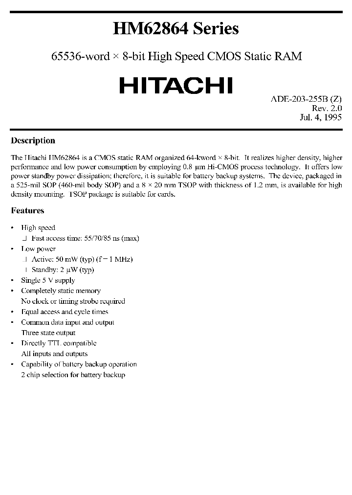 HM62864SERIES_282998.PDF Datasheet