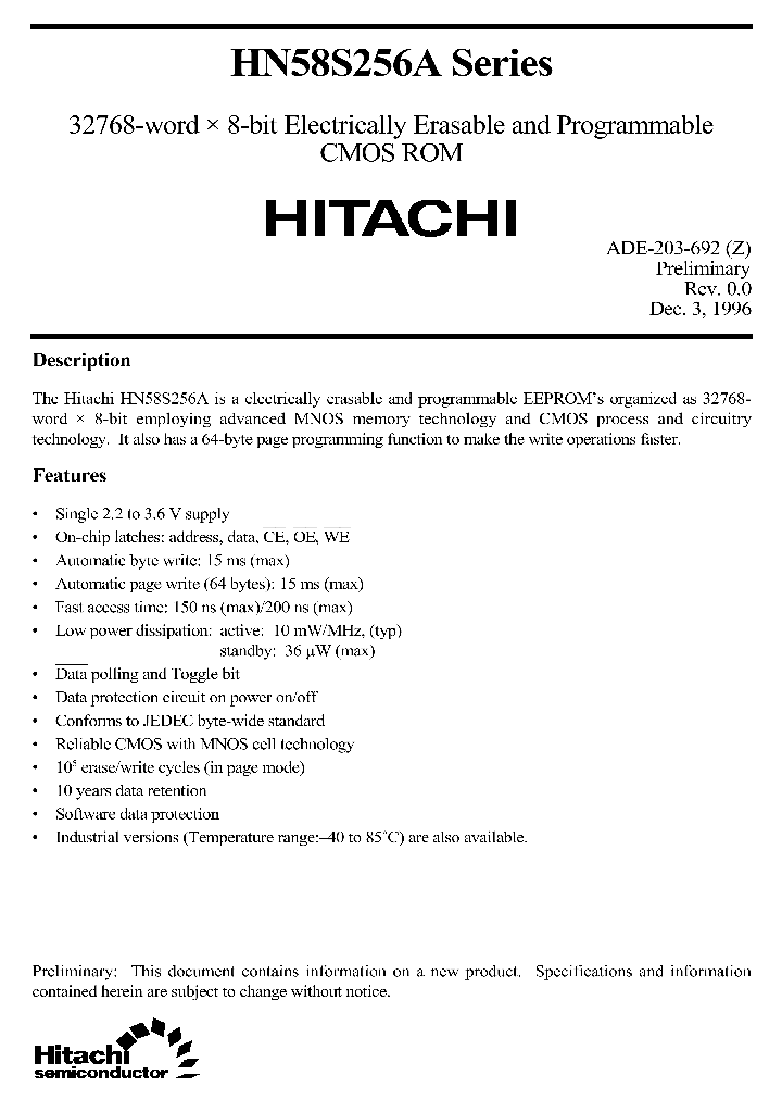 HN58S256ASERIES_311635.PDF Datasheet