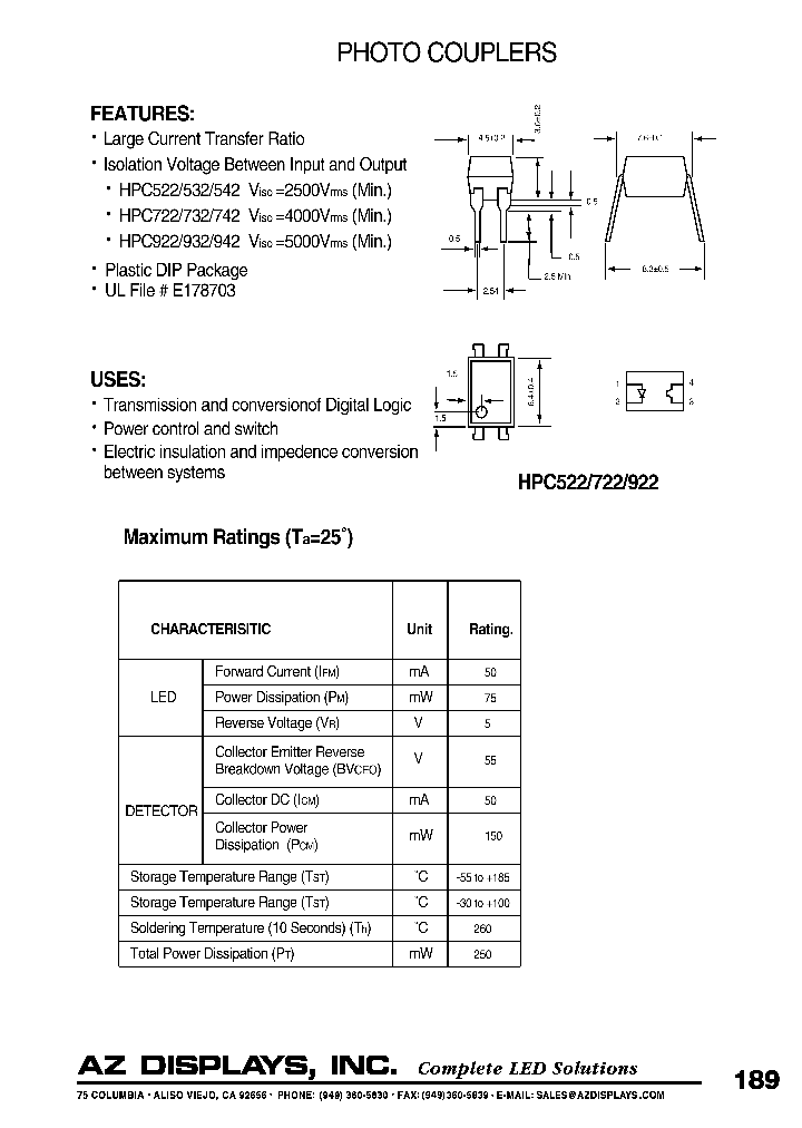 HPC722_215482.PDF Datasheet