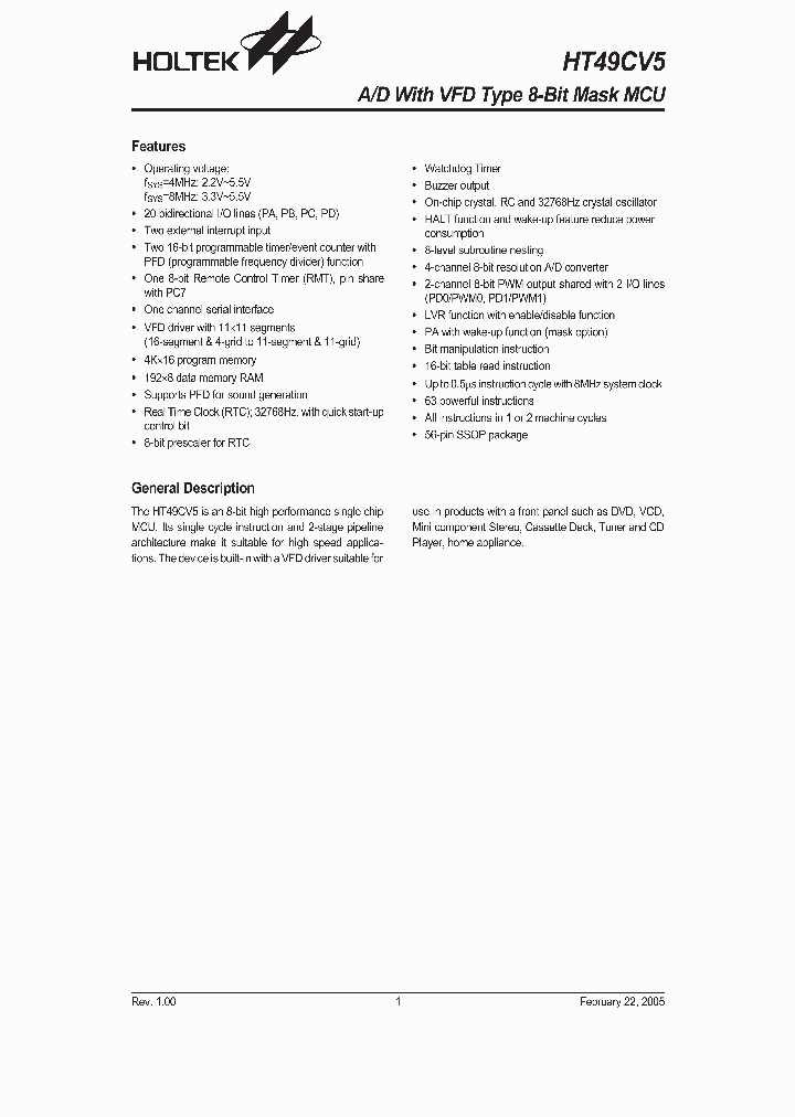 HT49CV5_353825.PDF Datasheet