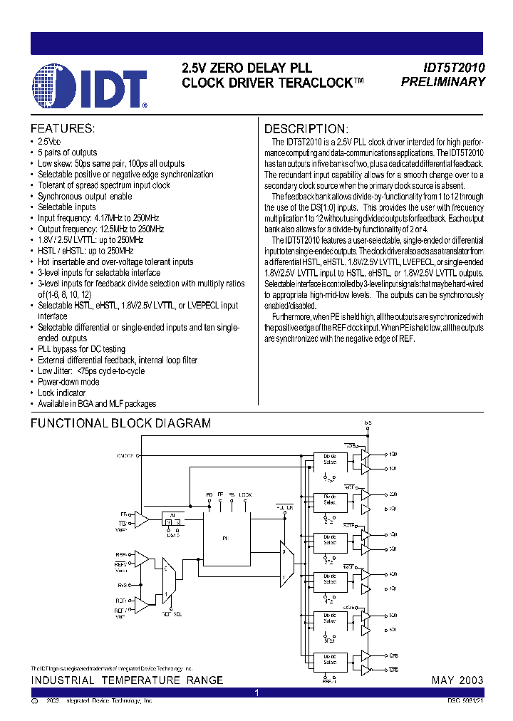 IDT5T2010_364403.PDF Datasheet