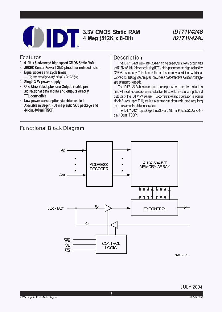 IDT71V424L_307698.PDF Datasheet