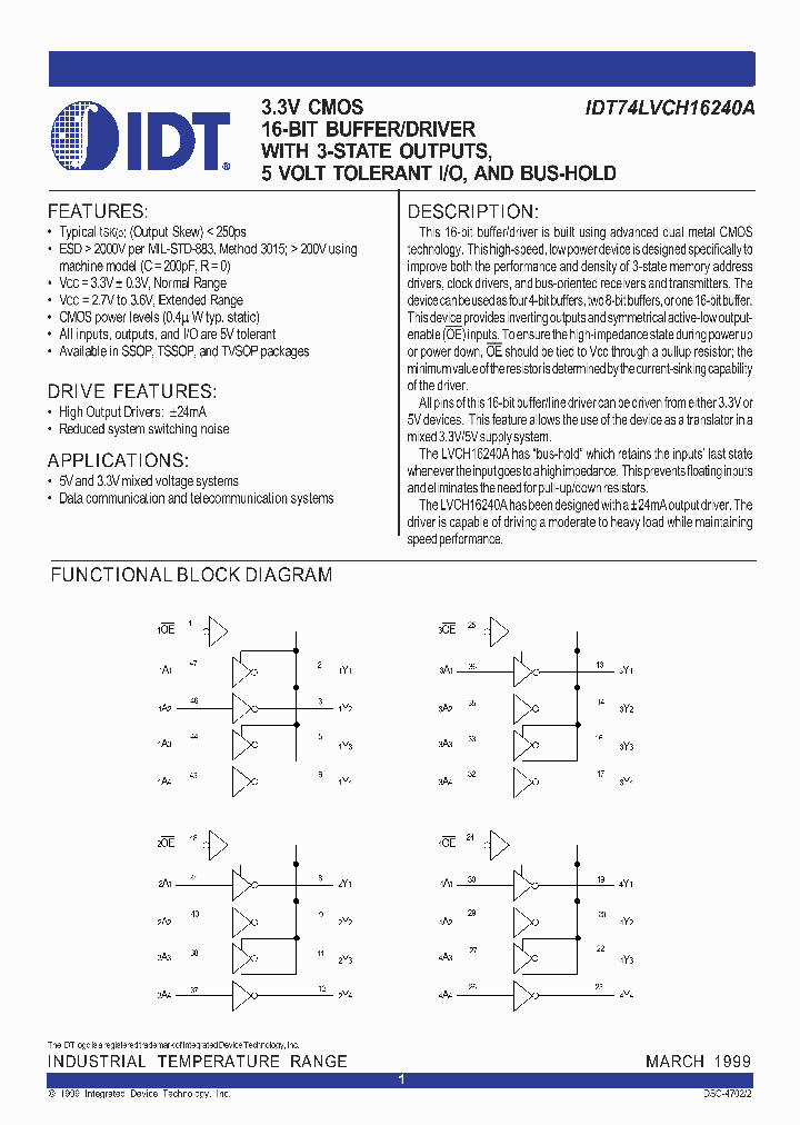 IDT74LVCH16240A_336343.PDF Datasheet