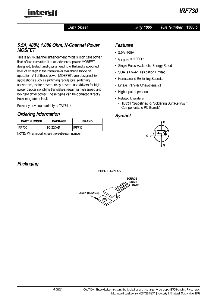 IRF730_340170.PDF Datasheet