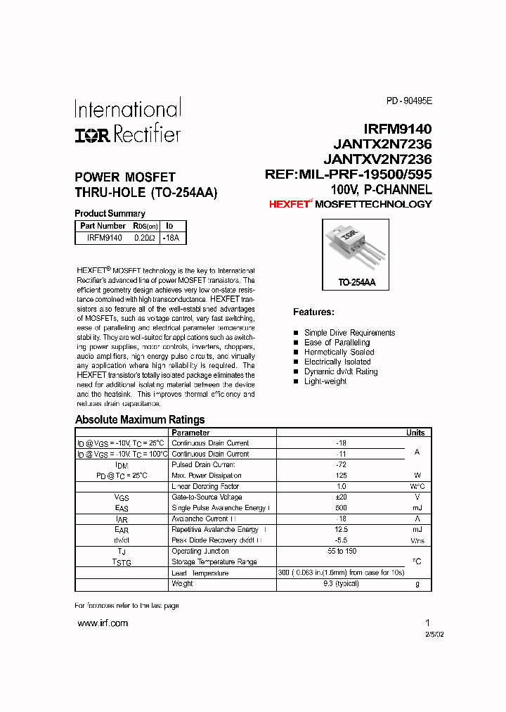 IRFM9140_319820.PDF Datasheet