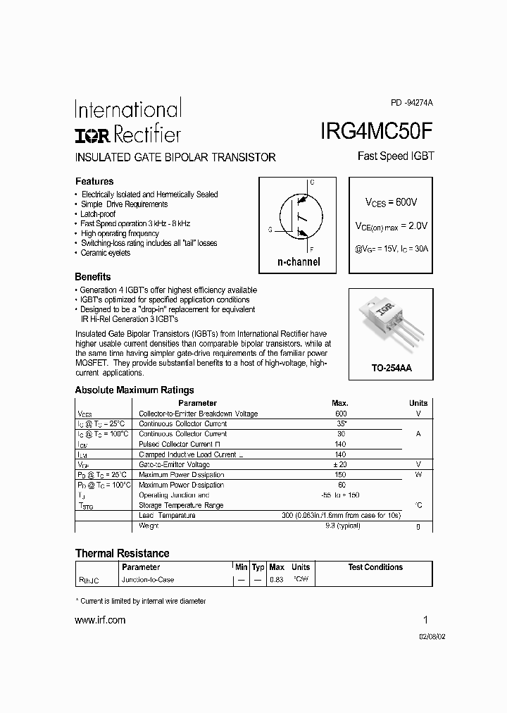 IRG4MC50F_351120.PDF Datasheet