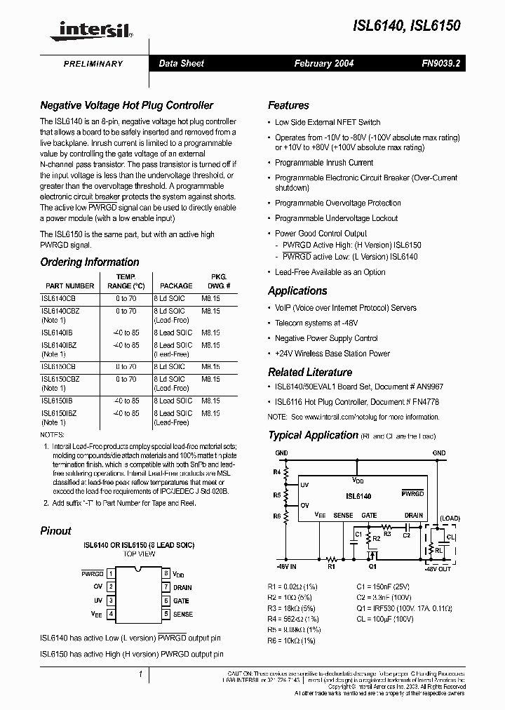 ISL6140_346408.PDF Datasheet