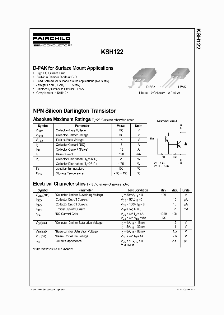 KSH122_341414.PDF Datasheet