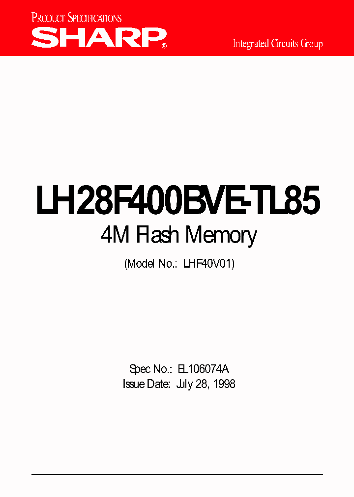 LH28F400BVE-TL85_352985.PDF Datasheet