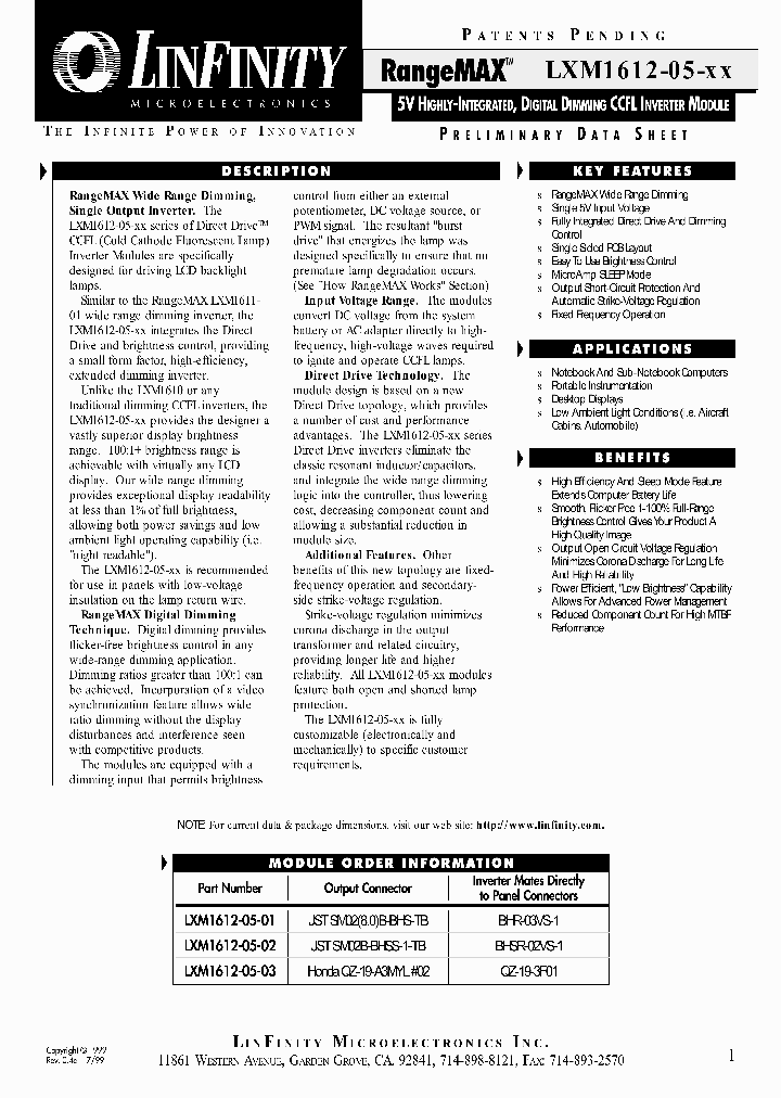 LXM1612-05-XX_332670.PDF Datasheet