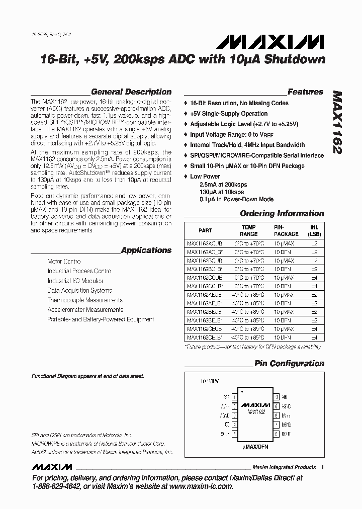 MAX1162_200650.PDF Datasheet