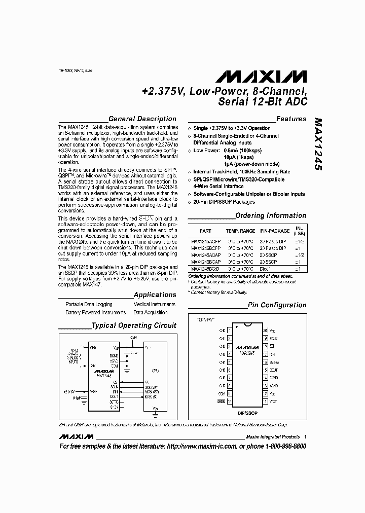 MAX1245_50143.PDF Datasheet