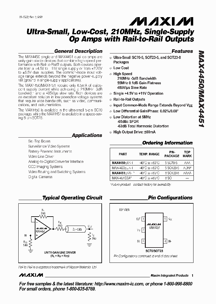 MAX4450_283590.PDF Datasheet