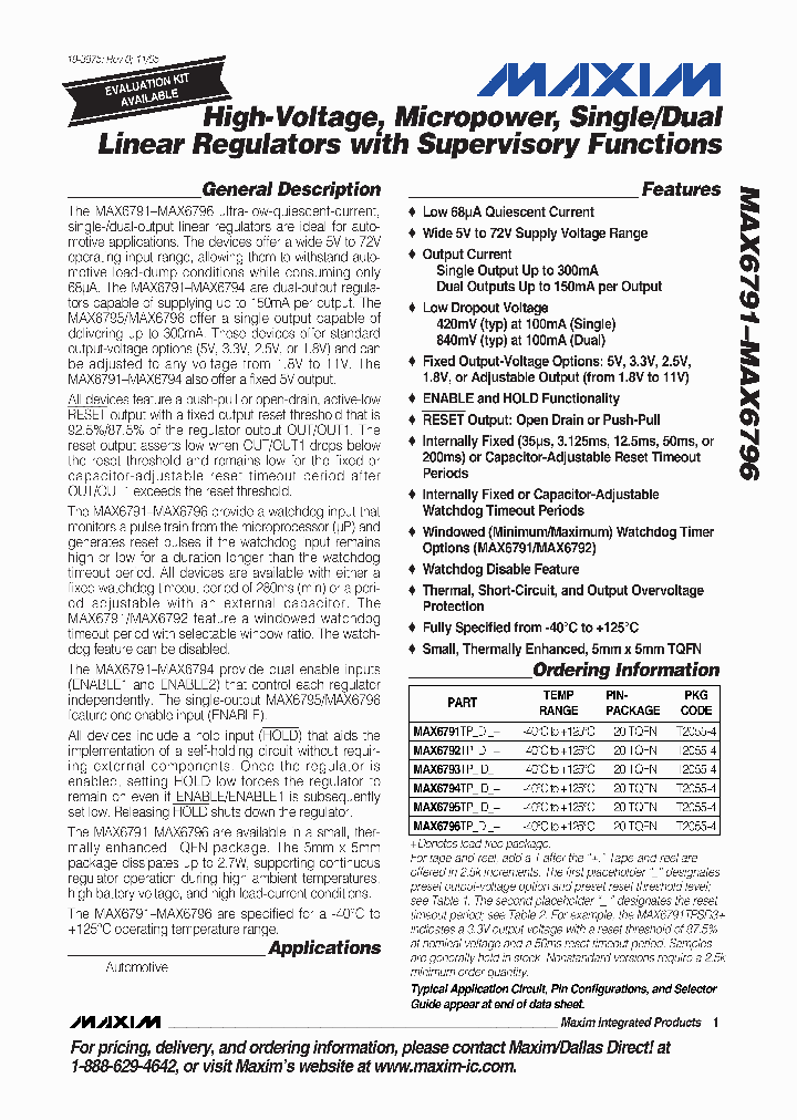 MAX6791_333385.PDF Datasheet