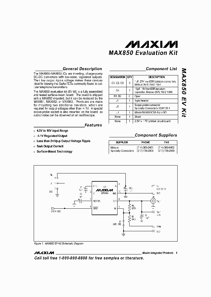 MAX850EVKIT_324136.PDF Datasheet