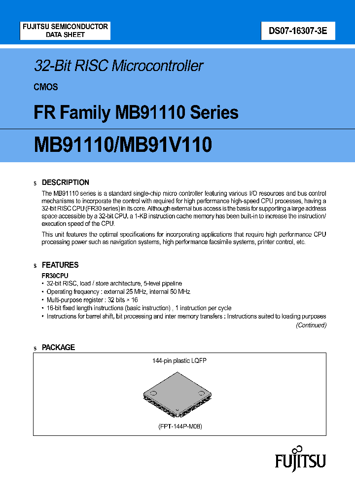 MB91110_310774.PDF Datasheet