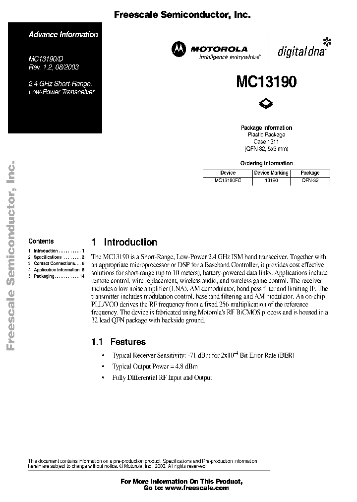 MC13190_337874.PDF Datasheet