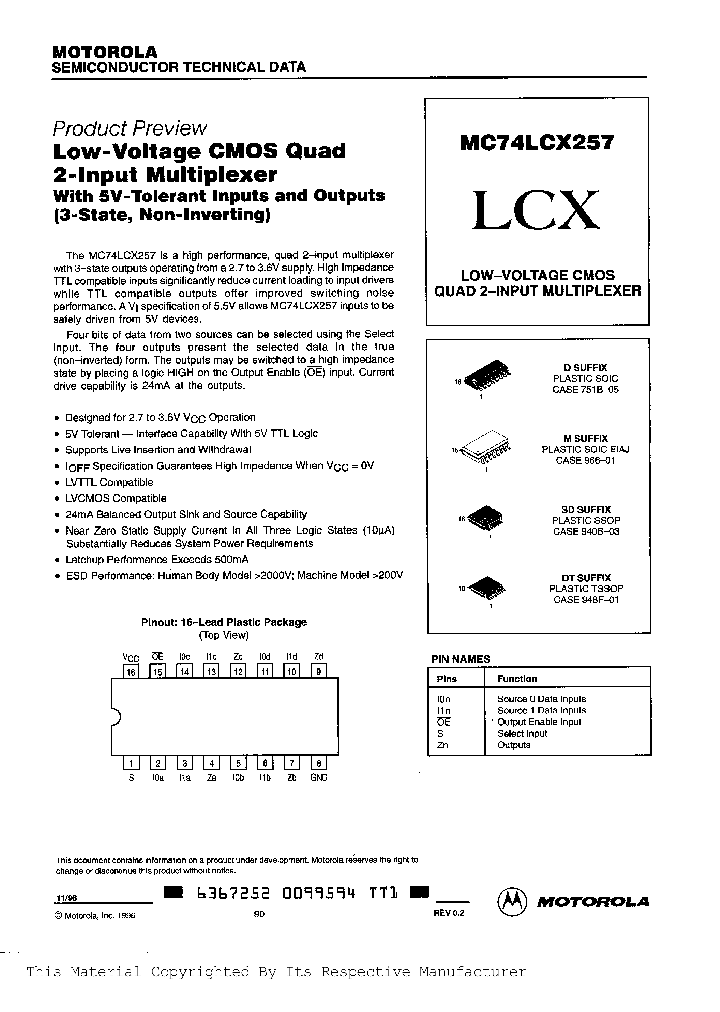 MC74LCX257M_197175.PDF Datasheet
