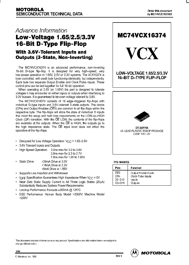 MC74VCX16374_319804.PDF Datasheet