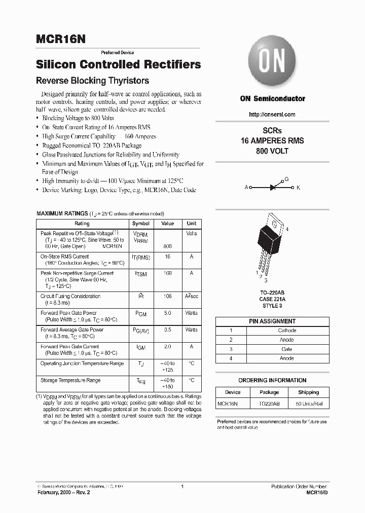 MCR16N_378665.PDF Datasheet
